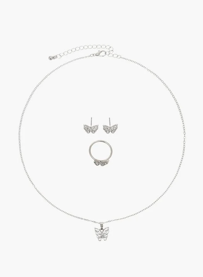 Metallic 3-Piece Jewellery Set